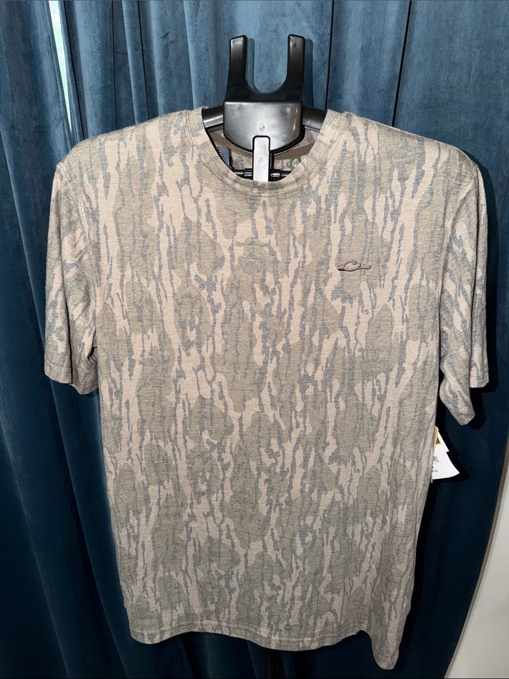 Drake Taupe and Light Gray Camo Short Sleeve Crewneck Shirt